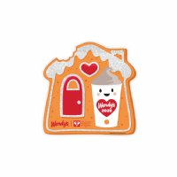 GINGERBREAD HOUSE GLITTER STICKER