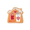 FKT2403: GINGERBREAD HOUSE GLITTER STICKER